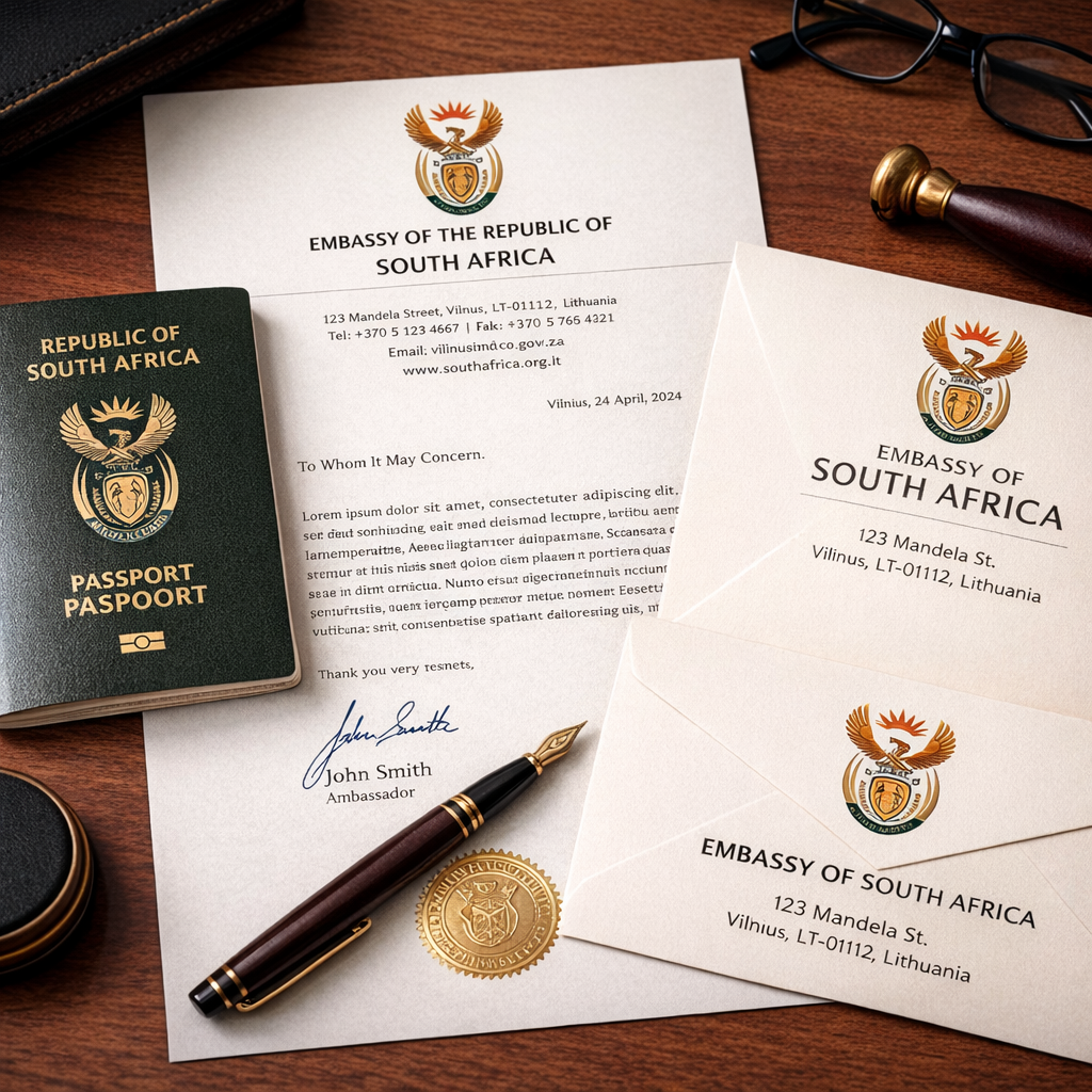 Pietų Afrikos vizos paraiška ir dokumentai lietuviams