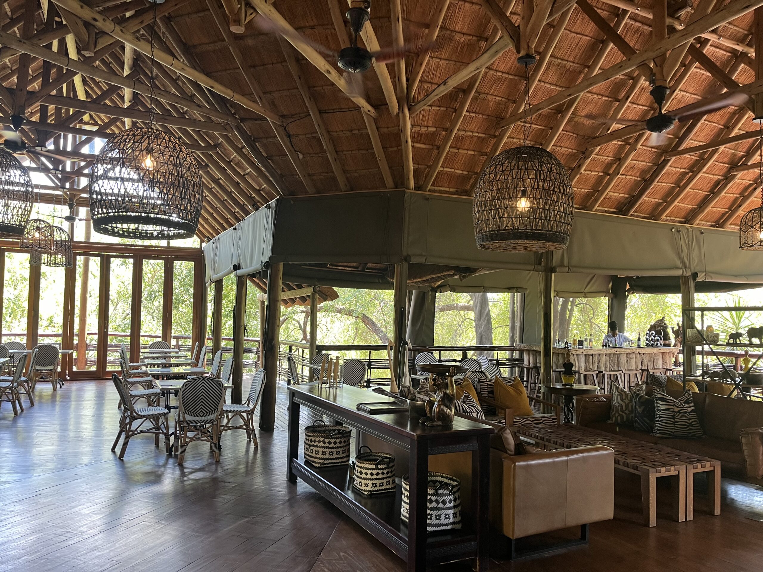 Tradicinis apgyvendinimas Pietų Afrikos safari parke